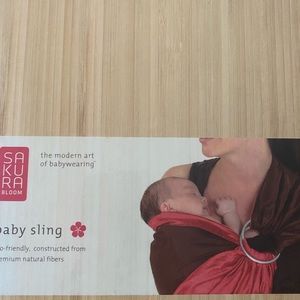 Sakura bloom linen ring sling